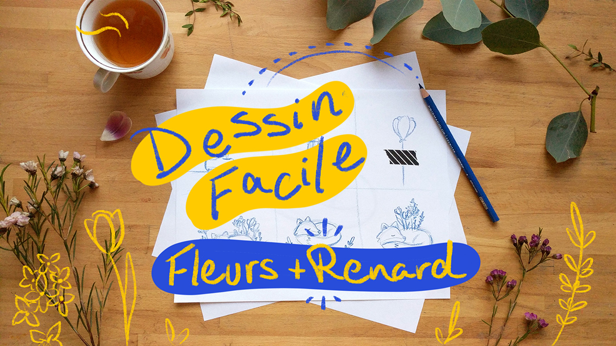 Comment dessiner un renard et des fleurs