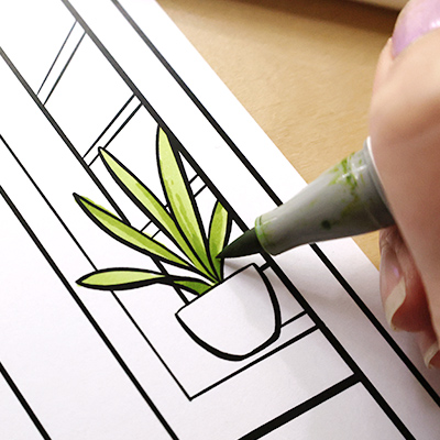 coloriage marqueurs alcool