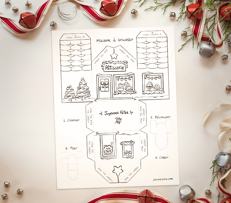 bricolage maison de Noël gratuit Jaune Pop