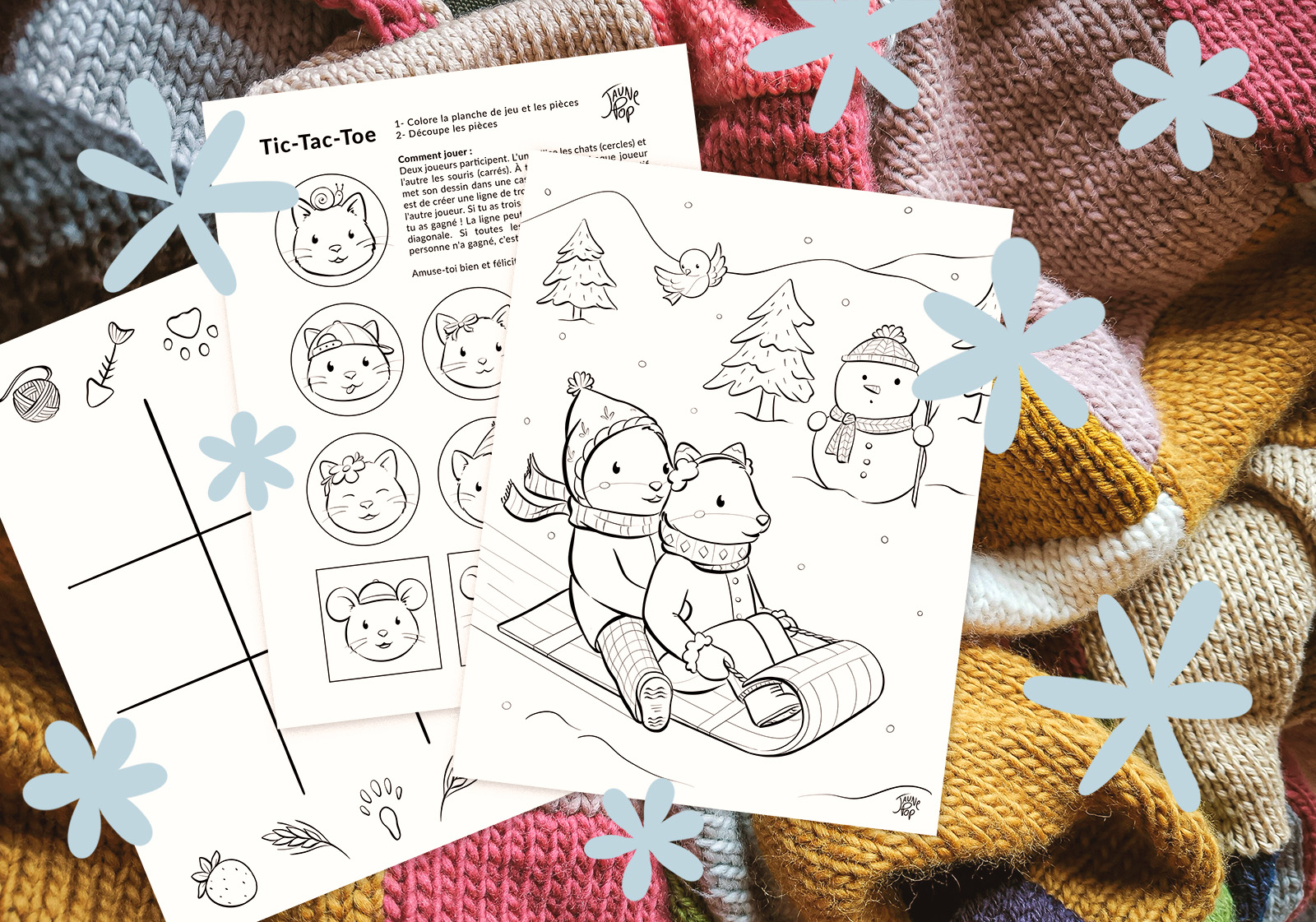 bricolage et coloriage gratuit Jaune Pop