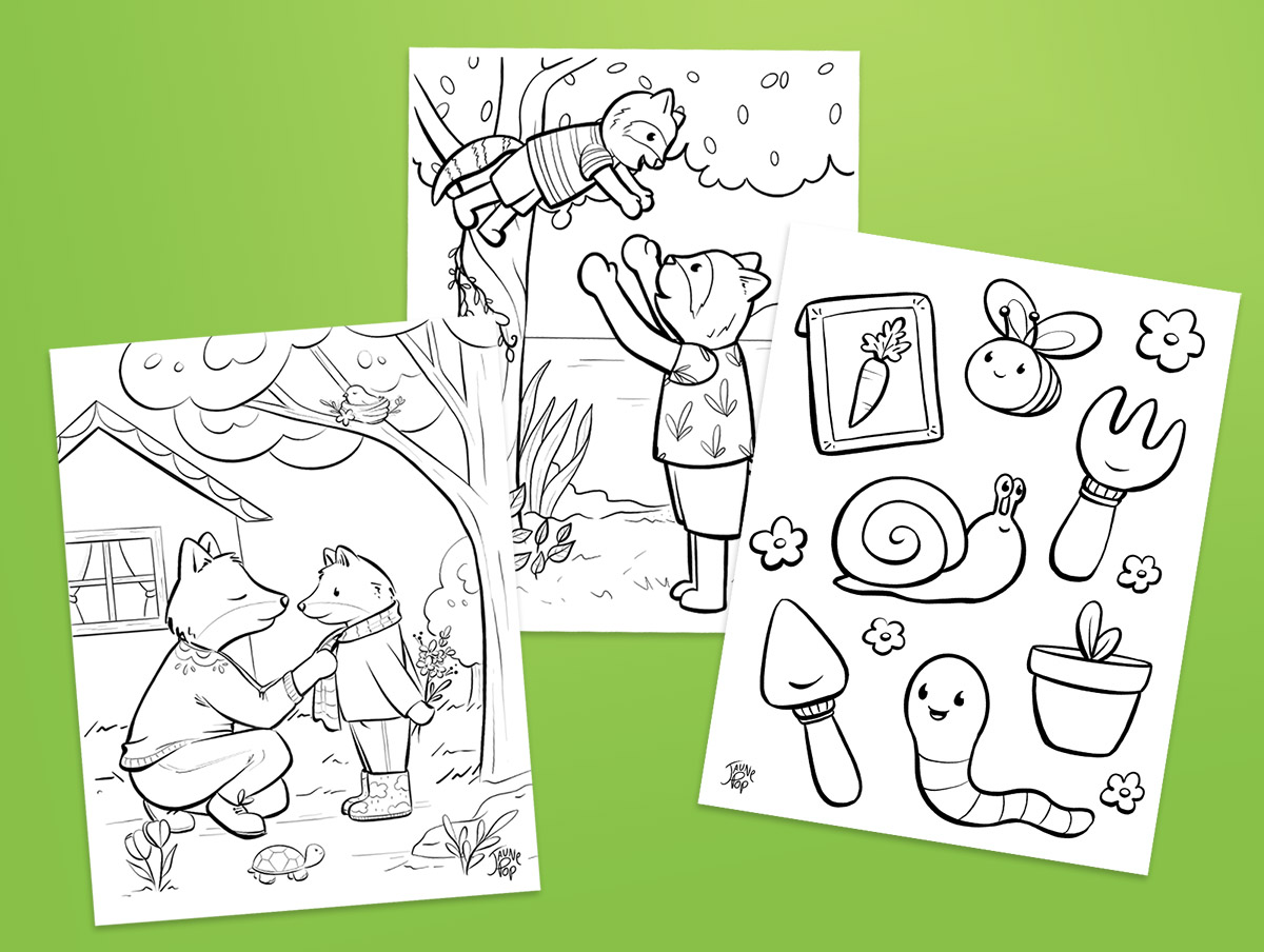coloriage printemps Jaune Pop