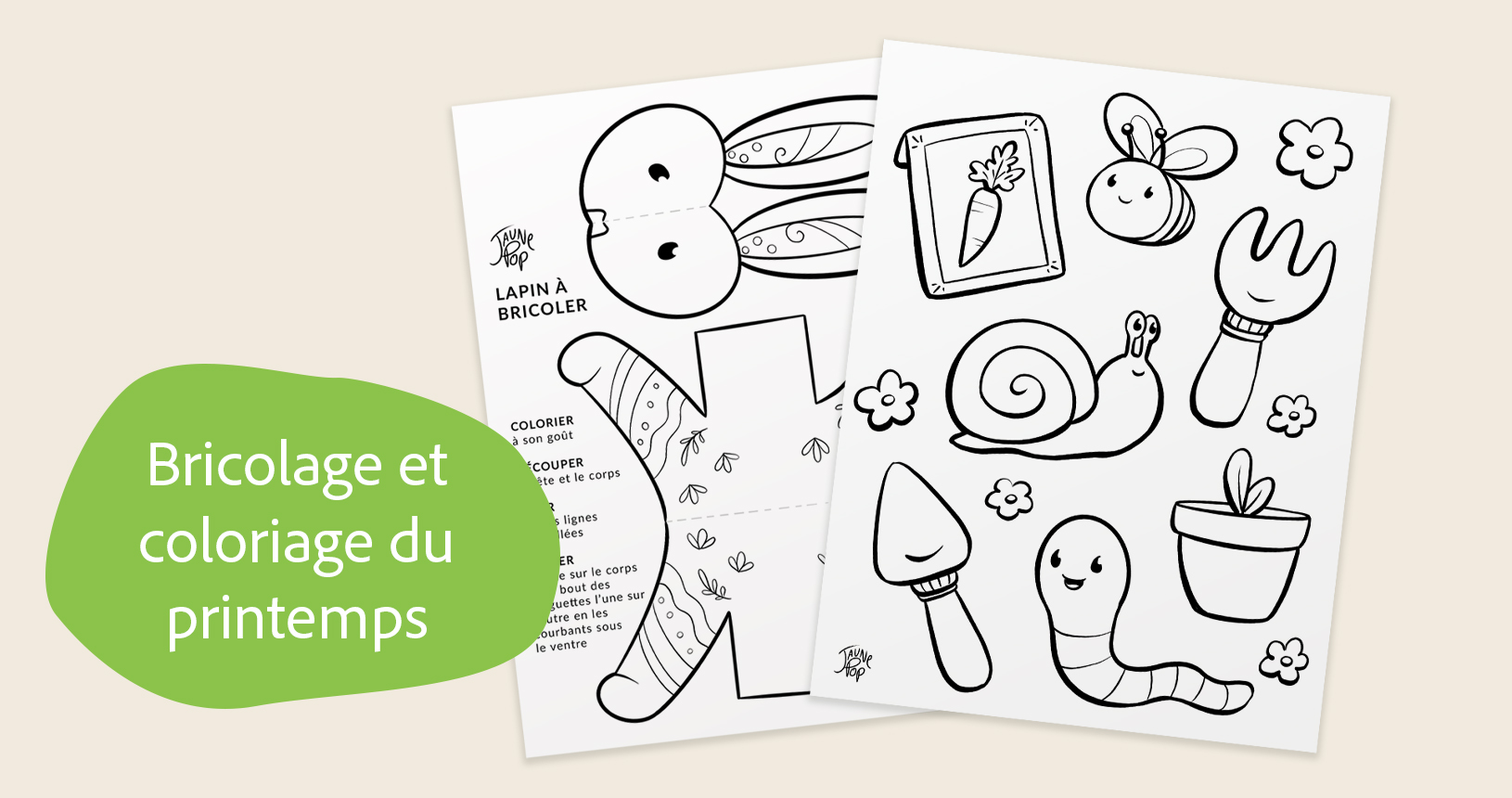 Bricolage et coloriage du printemps