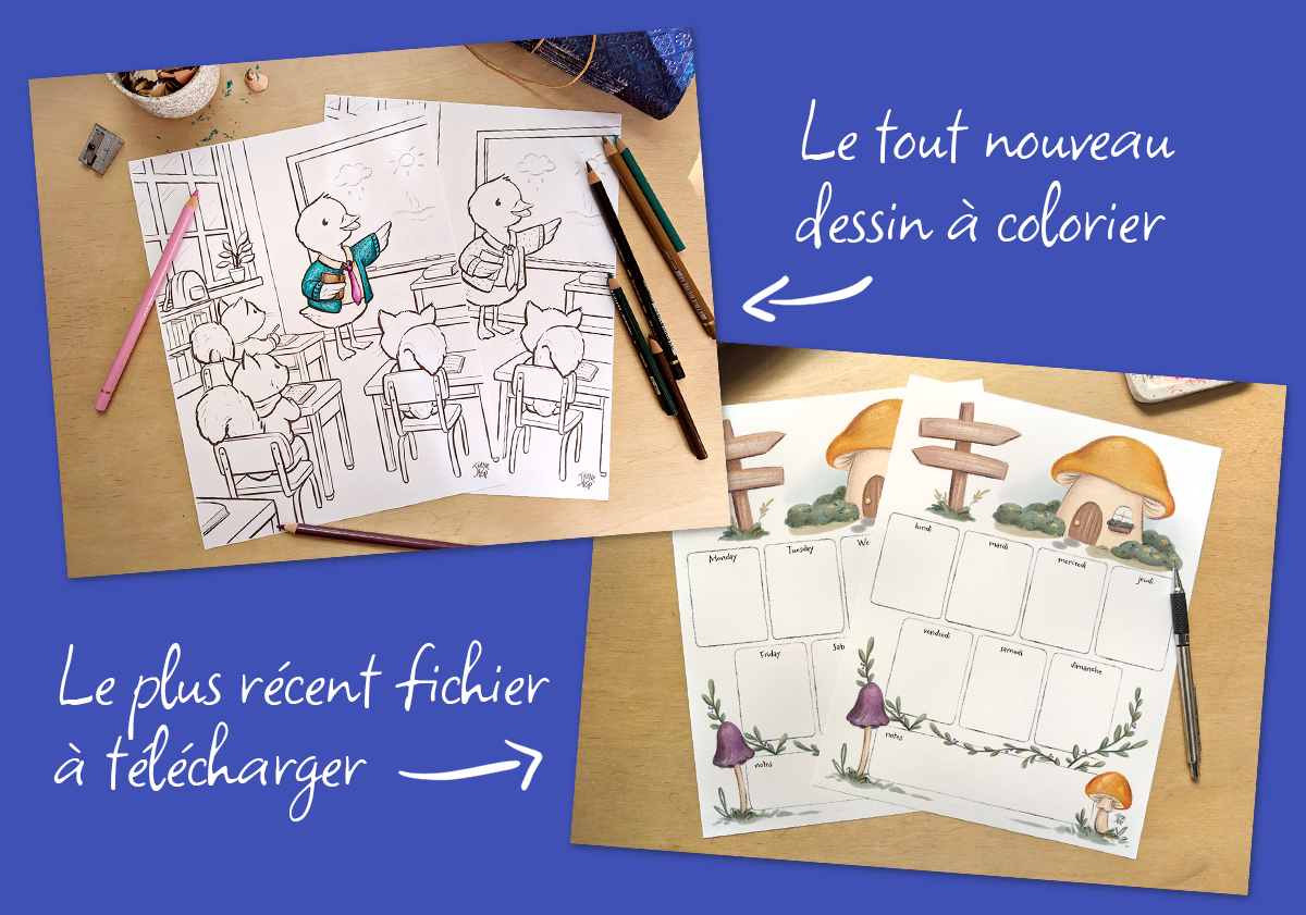Exclusivités Patreon Jaune Pop : Dessin à colorier et fichier à télécharger